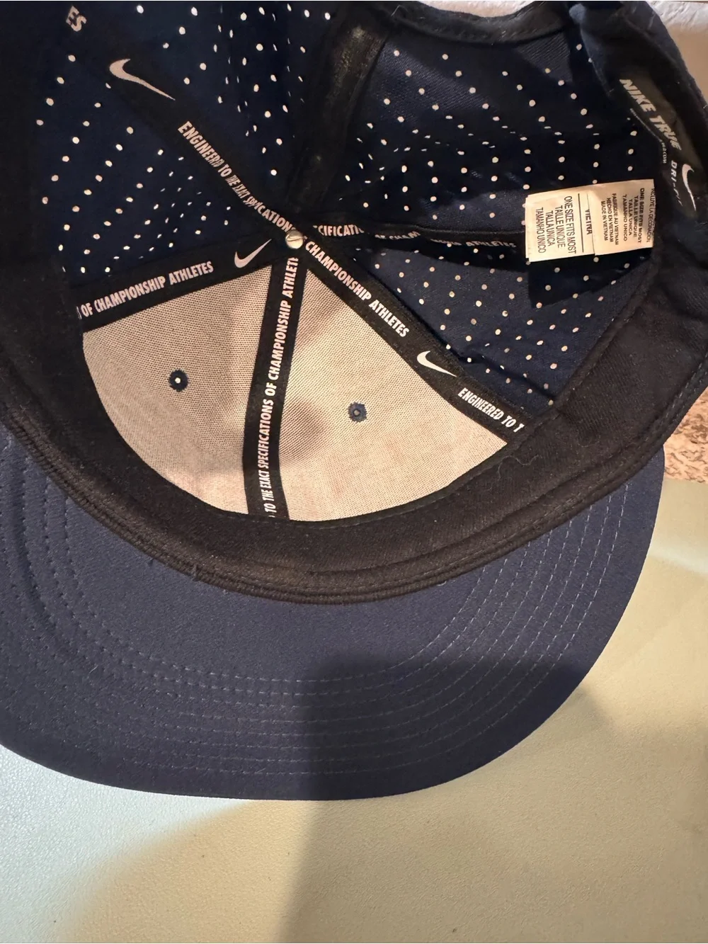 Nike Navy Baseball Cap with White USA Embroidery